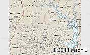 Shaded Relief Map of Brong Ahafo