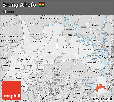 Silver Style Map of Brong Ahafo
