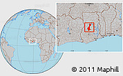 Gray Location Map of Nkoranza