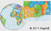 Political Location Map of Nkoranza