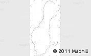Blank Simple Map of Nkoranza, cropped outside, no labels