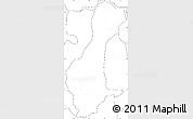 Blank Simple Map of Nkoranza, no labels