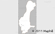 Gray Simple Map of Nkoranza, cropped outside
