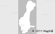 Gray Simple Map of Nkoranza, single color outside