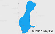 Political Simple Map of Nkoranza, cropped outside