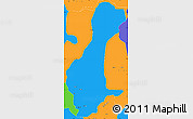 Political Simple Map of Nkoranza