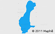 Political Simple Map of Nkoranza, single color outside