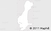 Silver Style Simple Map of Nkoranza, cropped outside