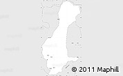 Silver Style Simple Map of Nkoranza