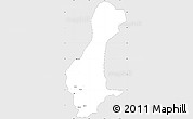 Silver Style Simple Map of Nkoranza, single color outside