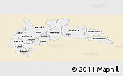 Classic Style Panoramic Map of Brong Ahafo, single color outside