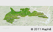 Satellite Panoramic Map of Brong Ahafo, lighten
