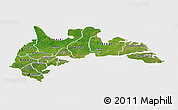 Satellite Panoramic Map of Brong Ahafo, single color outside
