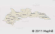 Shaded Relief Panoramic Map of Brong Ahafo, cropped outside