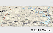 Shaded Relief Panoramic Map of Brong Ahafo