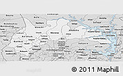 Silver Style Panoramic Map of Brong Ahafo