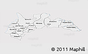 Silver Style Panoramic Map of Brong Ahafo, single color outside