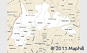 Classic Style Simple Map of Brong Ahafo