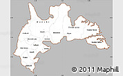 Gray Simple Map of Brong Ahafo, cropped outside