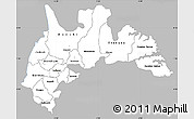 Gray Simple Map of Brong Ahafo, single color outside