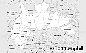 Silver Style Simple Map of Brong Ahafo