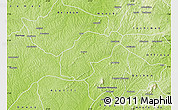 Physical Map of Sunyani