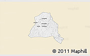 Classic Style 3D Map of Techiman, single color outside