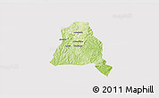 Physical 3D Map of Techiman, cropped outside