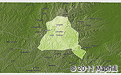 Physical 3D Map of Techiman, darken