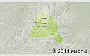 Physical 3D Map of Techiman, lighten, semi-desaturated