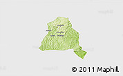 Physical 3D Map of Techiman, single color outside