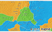 Political 3D Map of Techiman