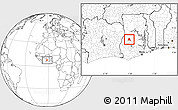 Blank Location Map of Techiman