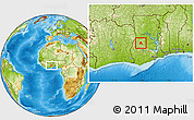 Physical Location Map of Techiman