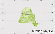 Physical Map of Techiman, cropped outside