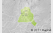 Physical Map of Techiman, lighten, desaturated
