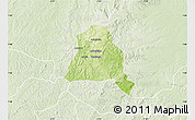 Physical Map of Techiman, lighten