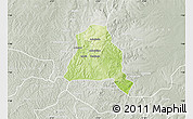 Physical Map of Techiman, lighten, semi-desaturated