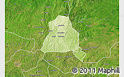 Physical Map of Techiman, satellite outside