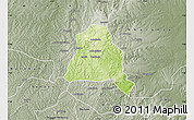 Physical Map of Techiman, semi-desaturated