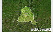 Satellite Map of Techiman, darken