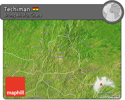 Satellite Map of Techiman