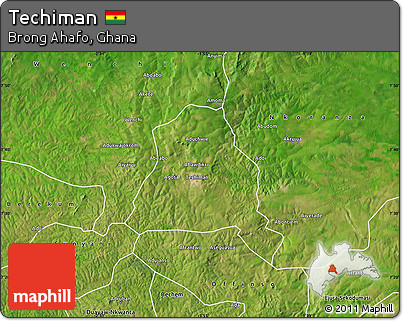 Satellite Map of Techiman
