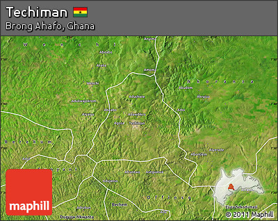 Satellite Map of Techiman