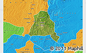 Satellite Map of Techiman, political outside