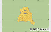 Savanna Style Map of Techiman, single color outside