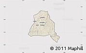 Shaded Relief Map of Techiman, cropped outside