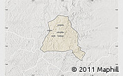 Shaded Relief Map of Techiman, lighten, semi-desaturated