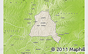 Shaded Relief Map of Techiman, physical outside