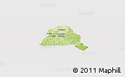 Physical Panoramic Map of Techiman, cropped outside